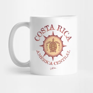 Costa Rica, Sea Turtle in Compass Rose Mug